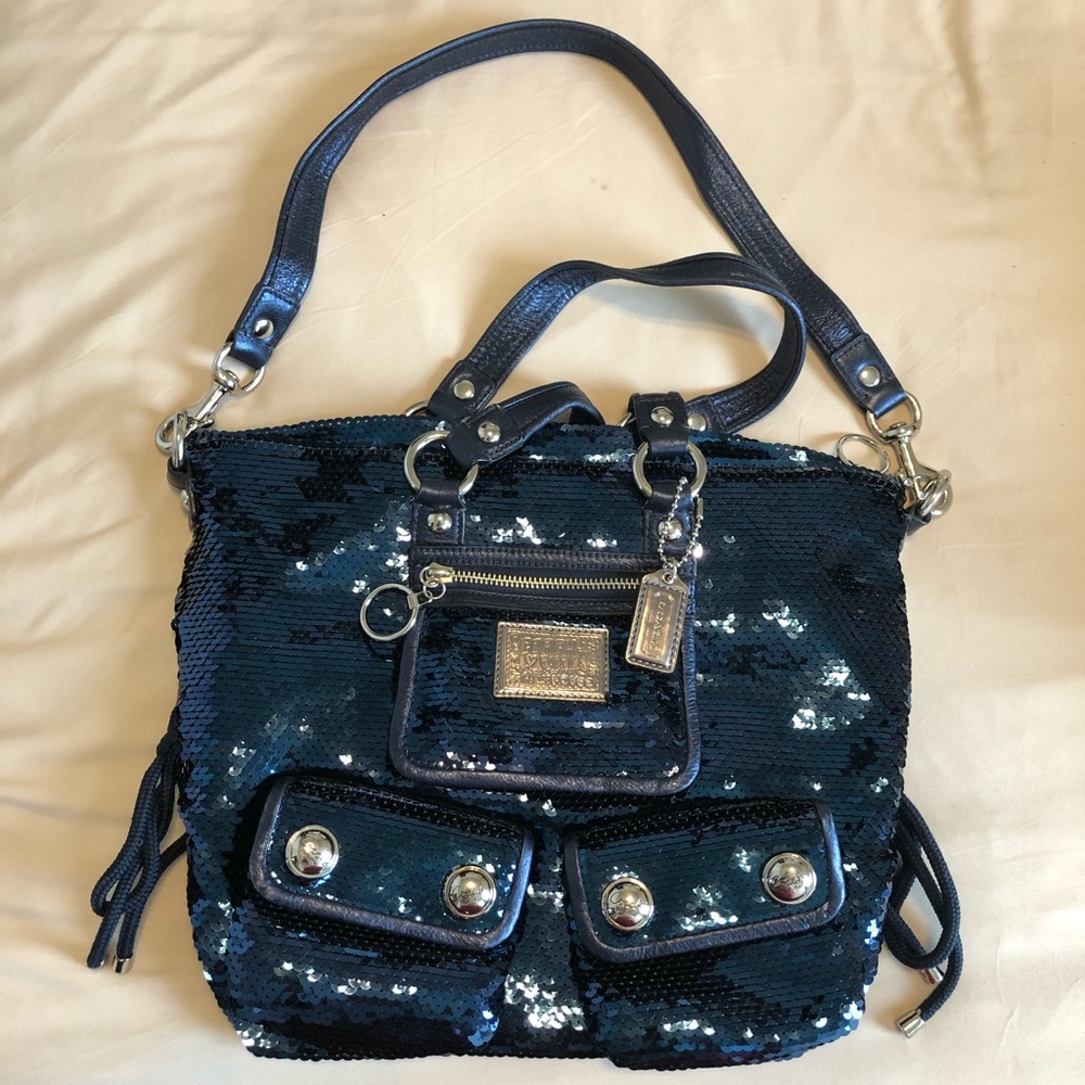 COACH AUTHENTIC Poppy Spotlight sequin tote